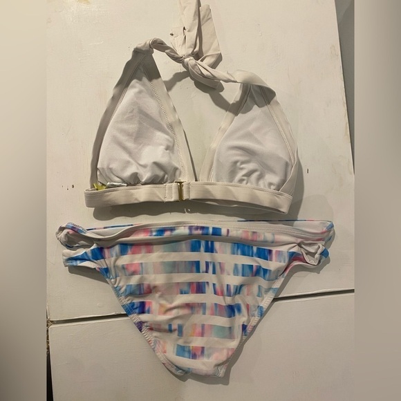 {Gianni Bini} rainbow stripe halter bikini set - Picture 2 of 4